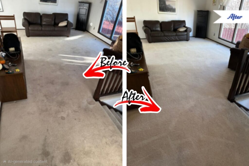 تنظيف سجاد قبل وبعد في الكويت إزالة البقع وتنظيف عميق للسجاد